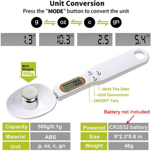 LCD Digital Kitchen Scale Spoon